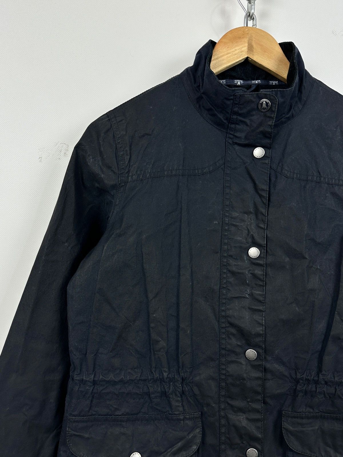 Barbour Barbour Navy Blue Waxed Dover Lightweight Jacket Size S / US 4 / IT 40 - 6 Thumbnail