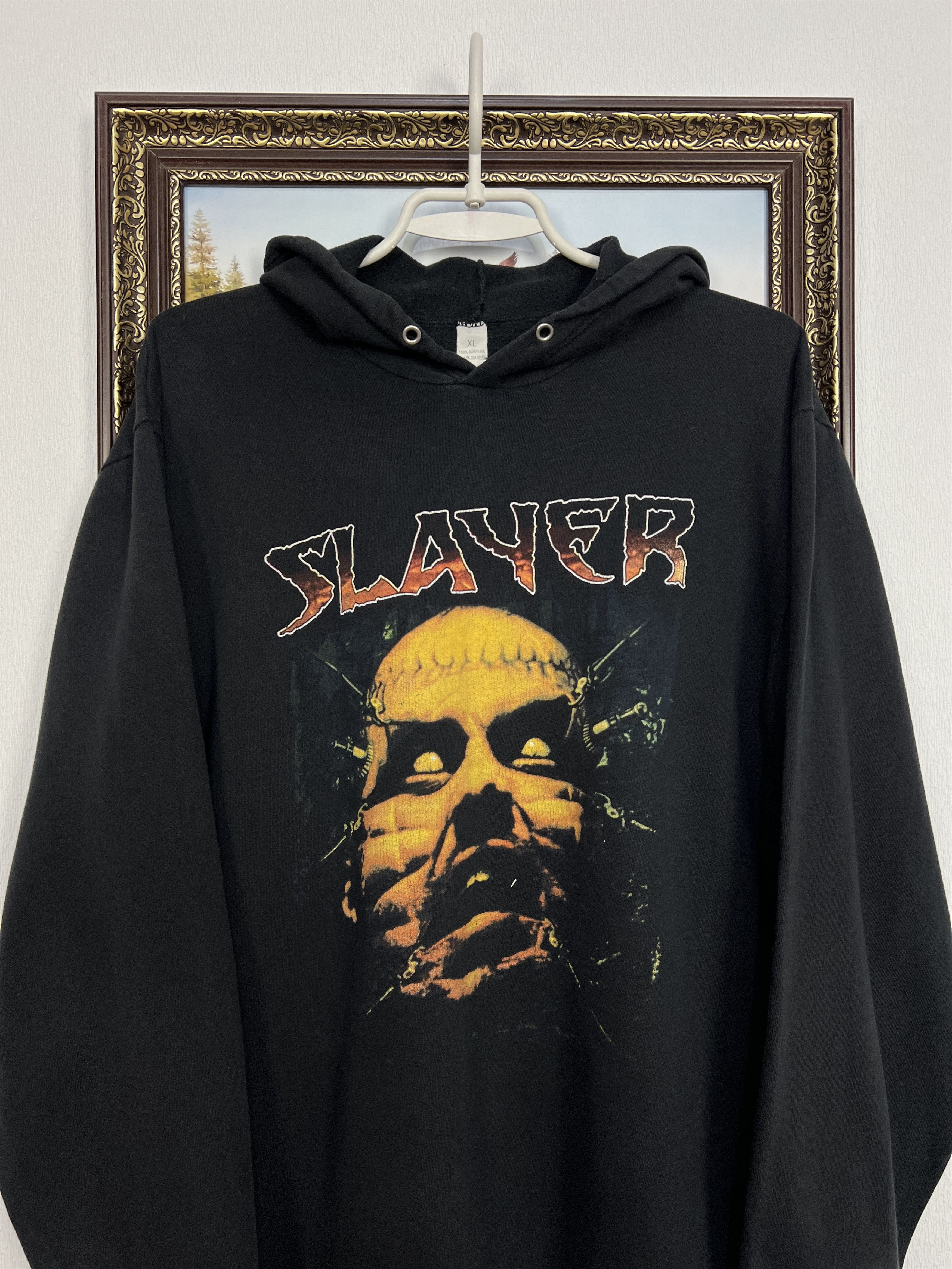 Vintage Vintage Slayer Over Print Hoodie Jacket Band Black Size US L / EU 52-54 / 3 - 2 Thumbnail
