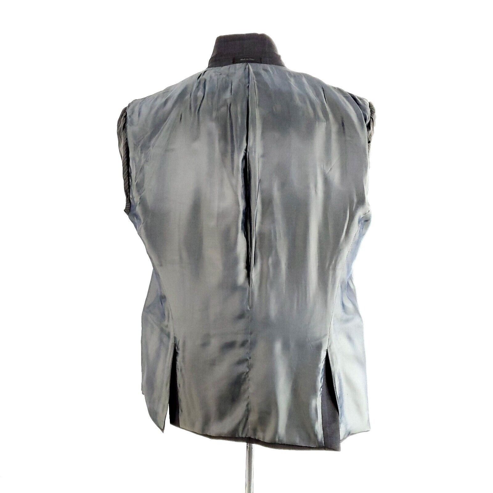 Calvin Klein Calvin Klein Wool 2 Button Blazer 44L Gray Sharkskin Size 44L - 10 Thumbnail