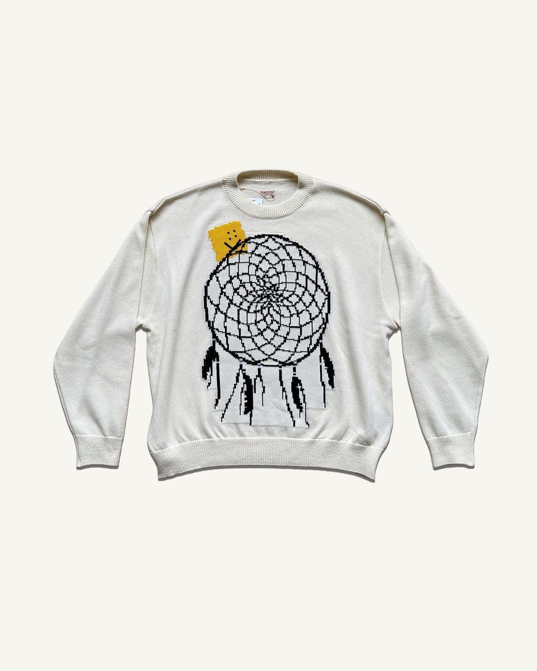 Kapital Kapital 7G Knit Peckish Dreamcatcher Crewneck Sweater, Ivory Size US S / EU 44-46 / 1 - 2 Thumbnail