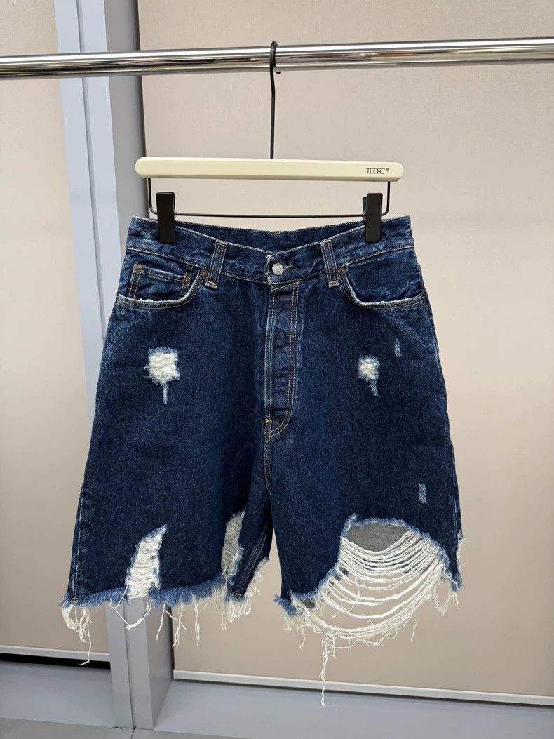 Junya Watanabe Ancestudios Raw Wash Ripped Denim Shorts - dmc Size US 31 - 1 Thumbnail
