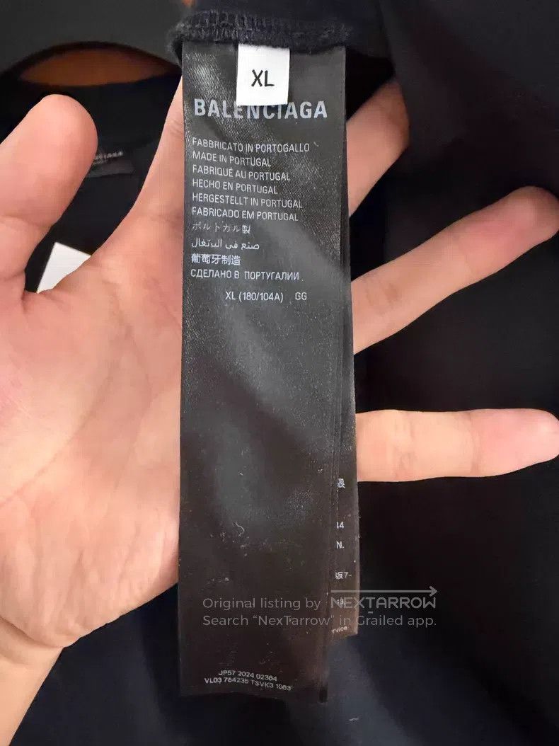 Balenciaga Balenciaga Black short-sleeve T-shirt Size US XL / EU 56 / 4 - 4 Thumbnail