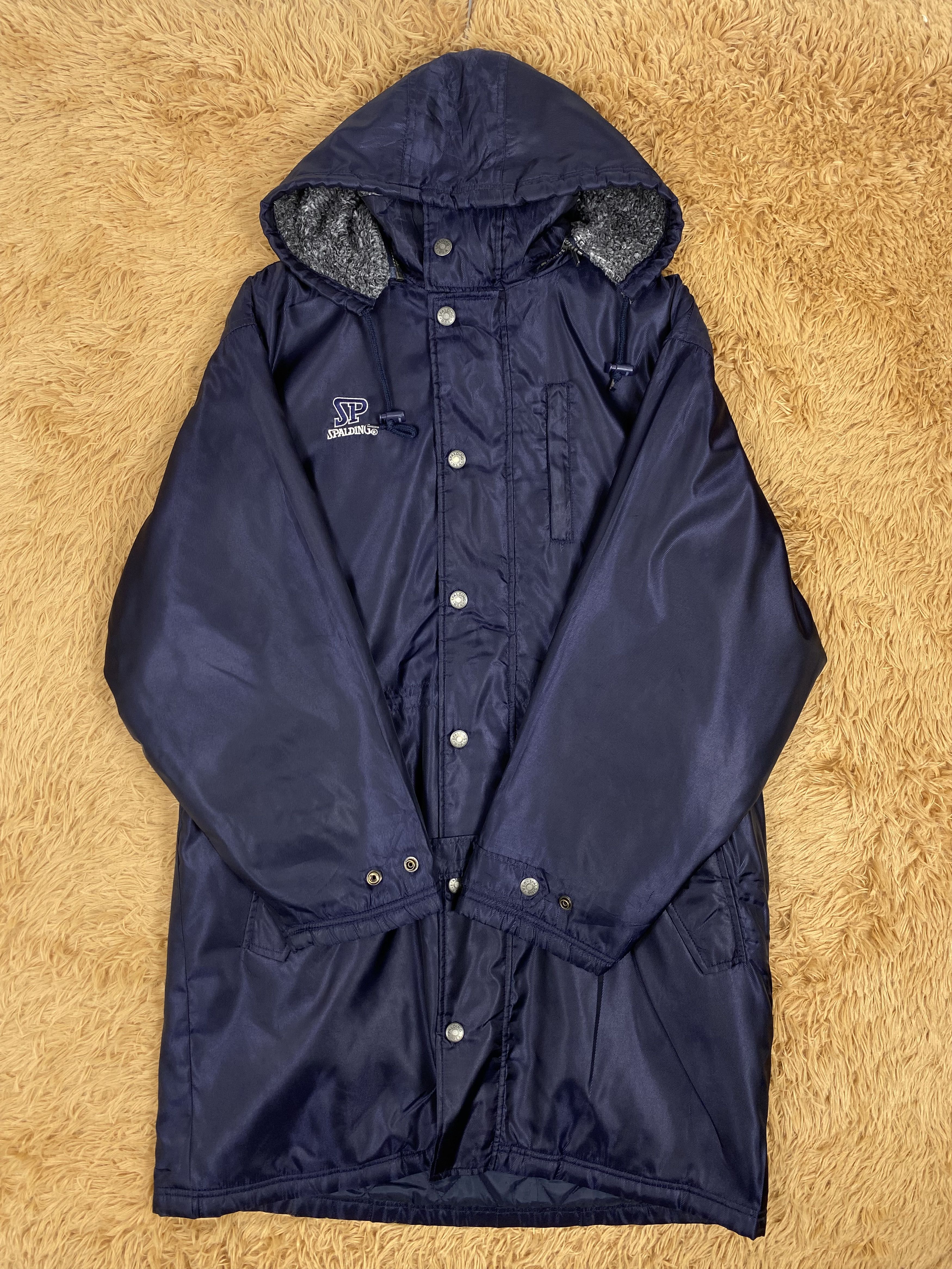 Spalding Vintage Spalding Big Logo Fleece Lining Long Jacket PJ2493 Size US M / EU 48-50 / 2 - 5 Thumbnail