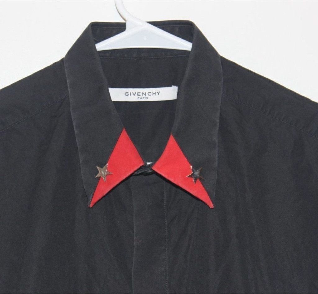 Givenchy Givenchy Red Collar Star Shirt - Tisci Era - Sz 41 Size US L / EU 52-54 / 3 - 5 Thumbnail