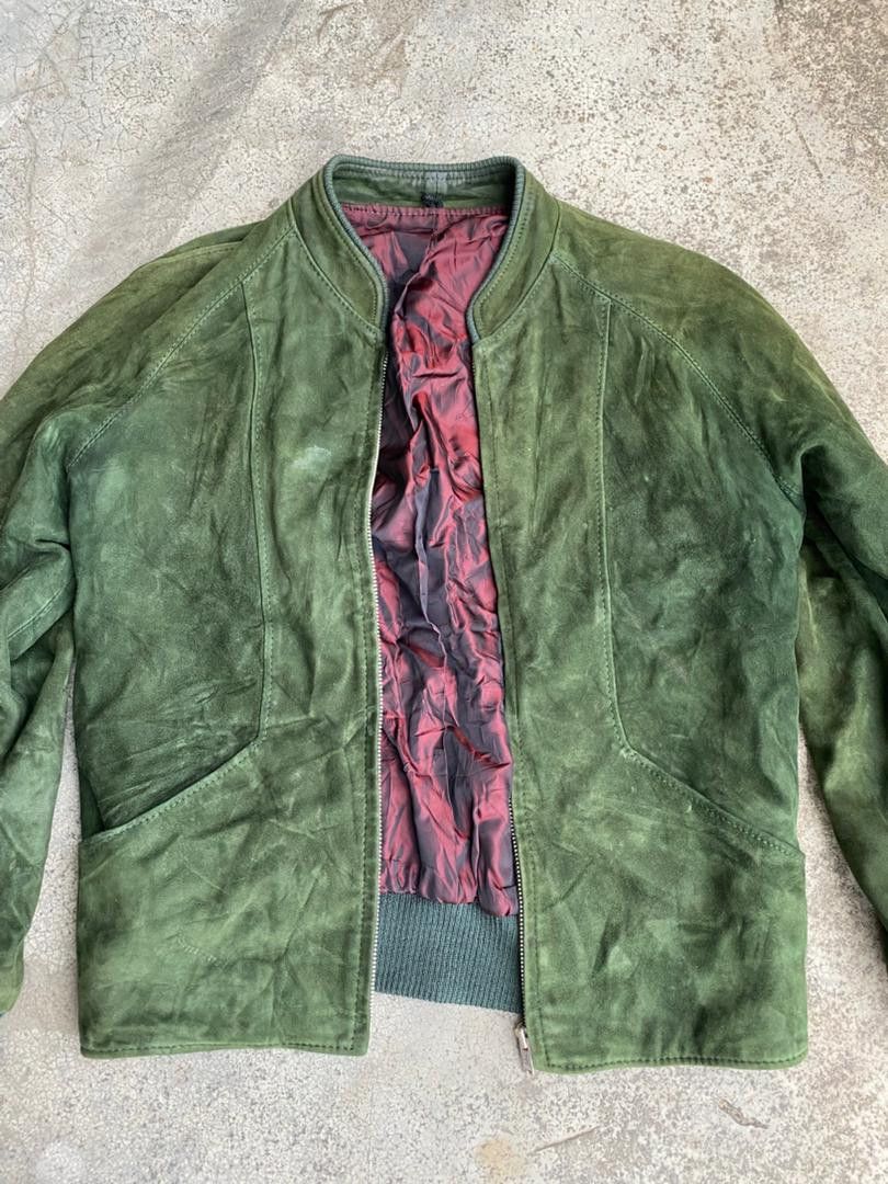 Leather UNBRAND GREEN LEATHER JACKET Size US S / EU 44-46 / 1 - 3 Thumbnail