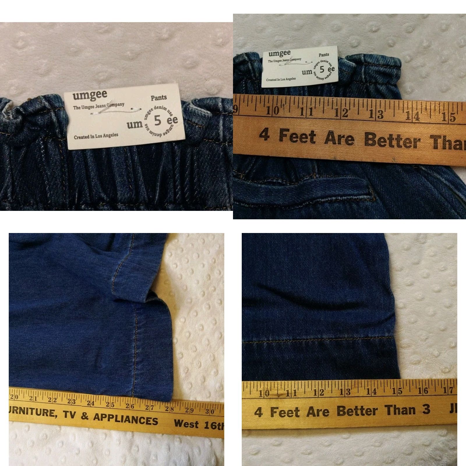 Denime UMGEE Blue Jean XL Wide Leg Stretch Waist Denim Size 5 15" Wide Leg NWT Jeans Womens Urban Boho 90s Streetwear Bathroom: no Size 27" / US 4 / IT 40 - 8 Thumbnail