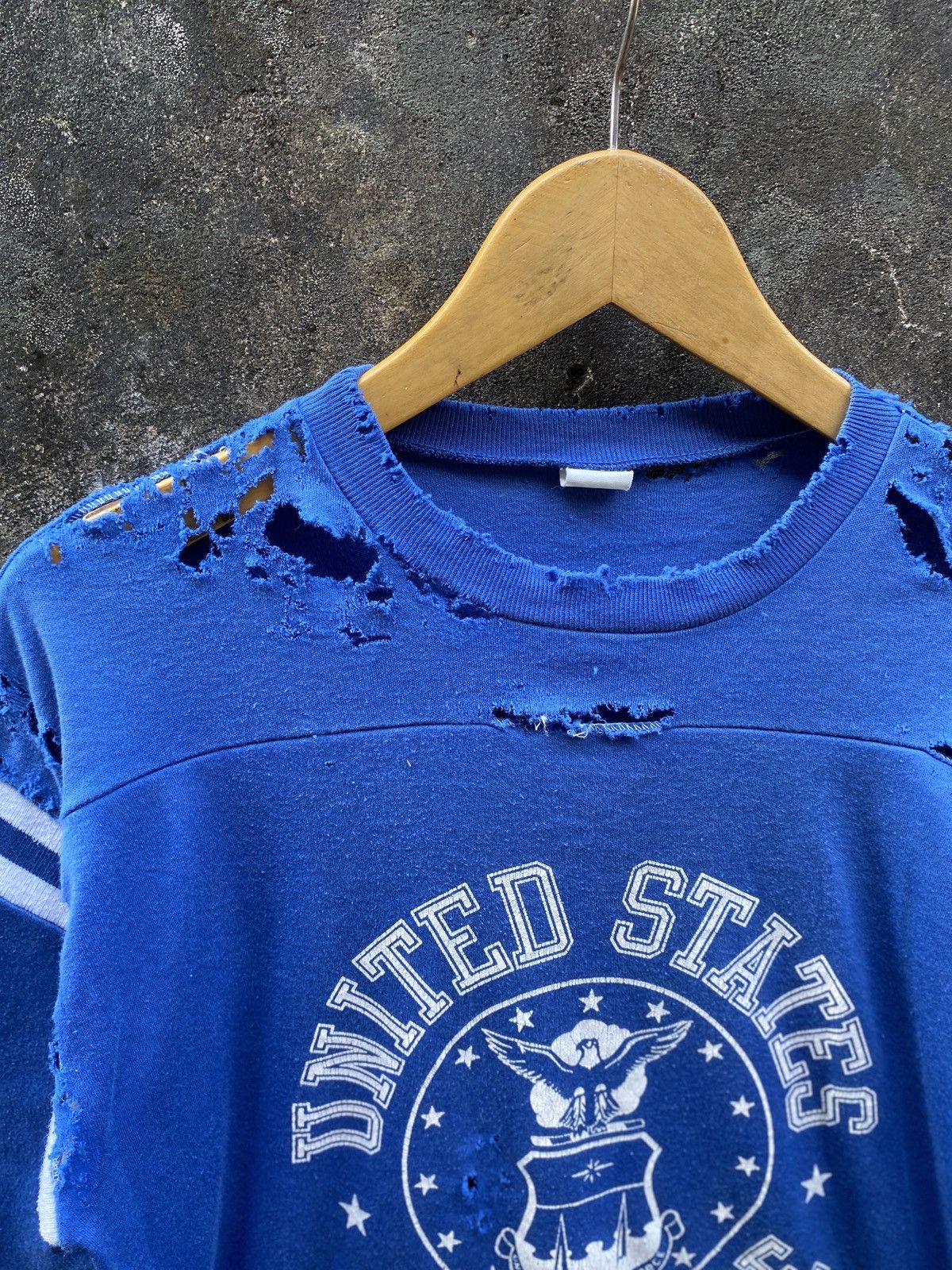 Vintage 90’s Thrashed US Air Force Faded Shirt Distressed Erd Grunge Size US M / EU 48-50 / 2 - 3 Thumbnail