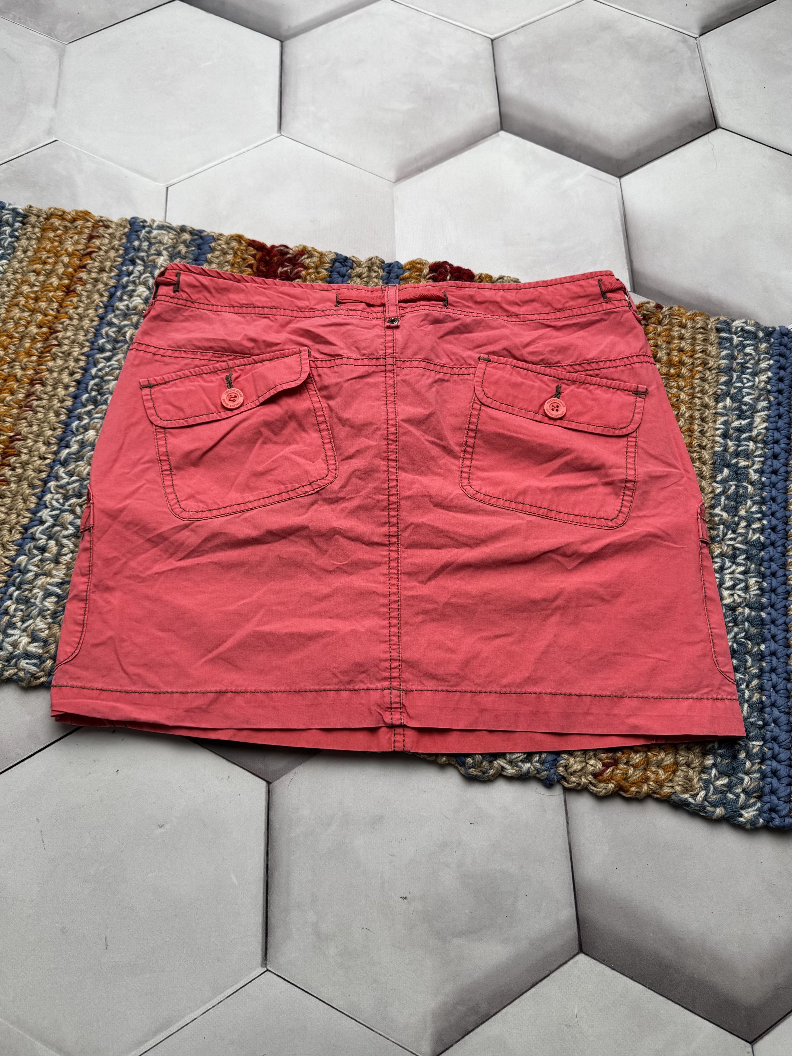 Vintage Vintage Pink Cargo Mini Skirt Low Rise Y2K Utility (E4) Size 30" / US 8 / IT 44 - 4 Thumbnail
