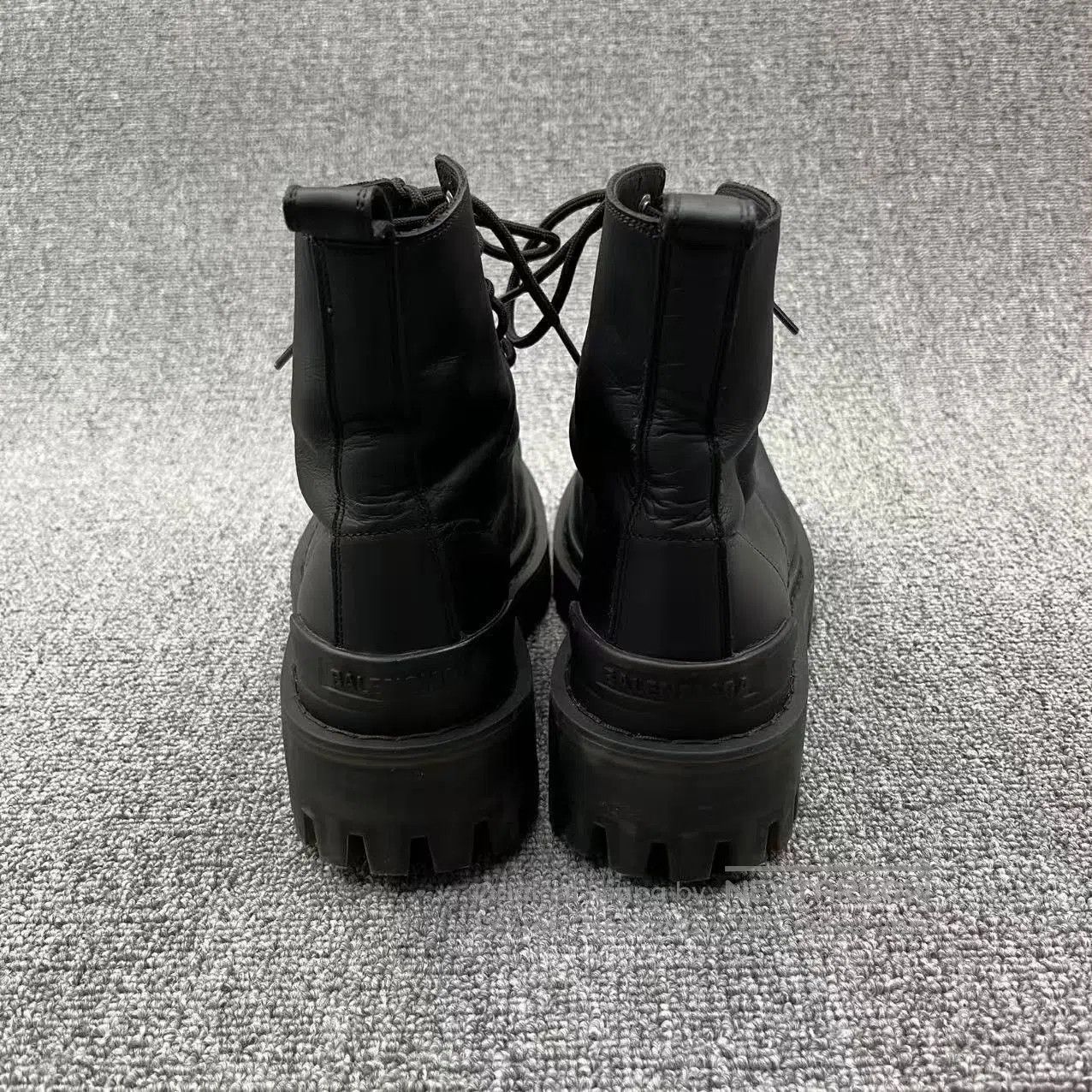 Balenciaga Balenciaga Strike Black Matte Lace-Up Boots. Size US 4.5 / IT 34.5 - 4 Thumbnail