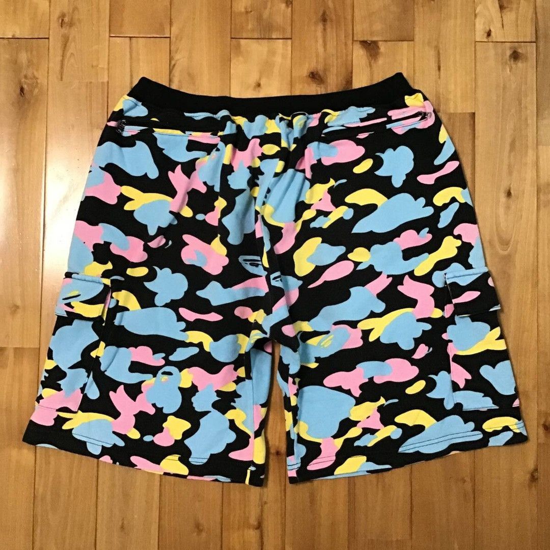 Bape BAPE Multi Camo Sweat Cargo Shorts candy camo NIGO ★size XL Size US 36 / EU 52 - 3 Thumbnail