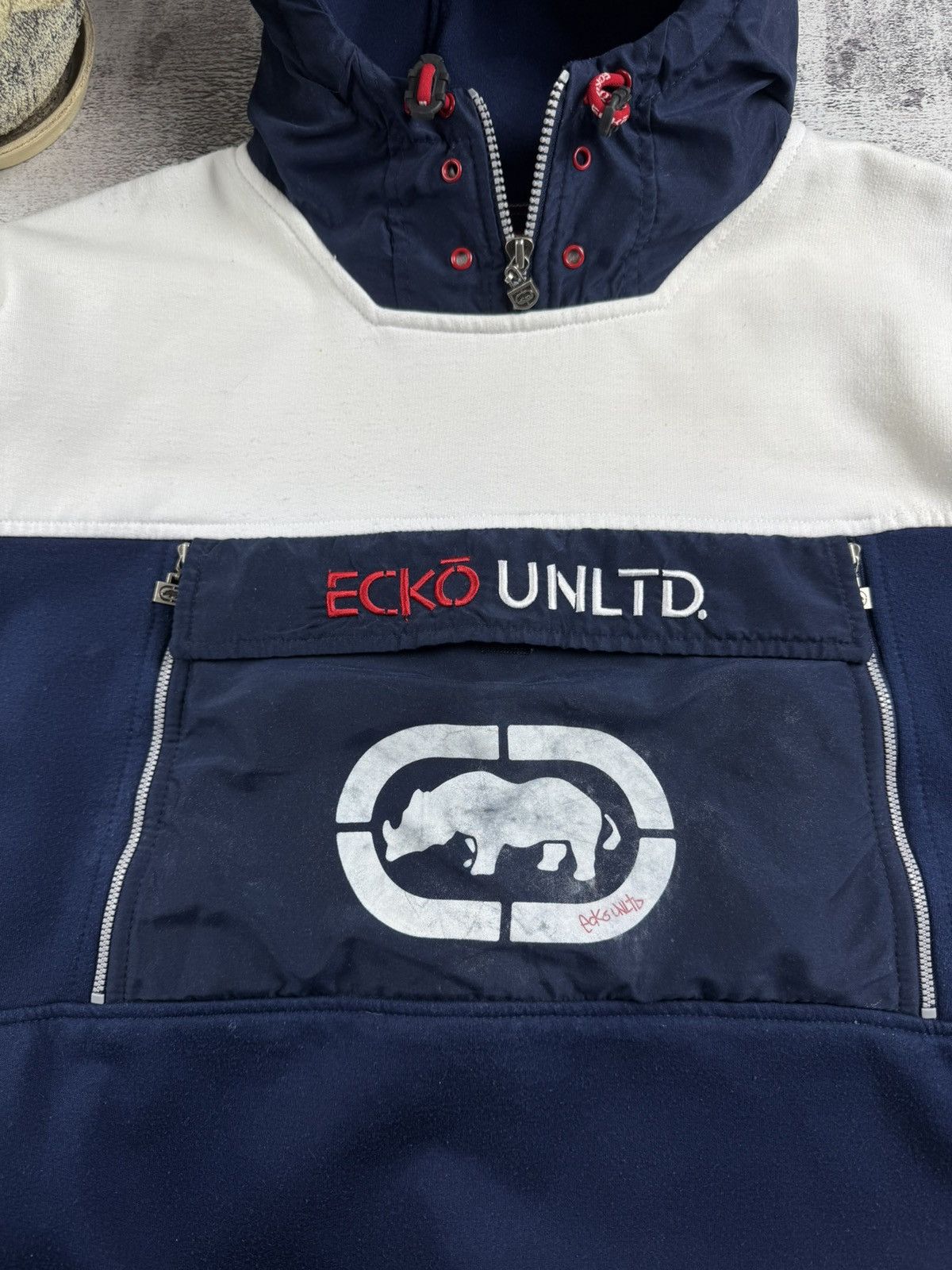 Ecko Unltd. ECKO UNLTD Skate Rap Baggy Hip Hop Anorak Jacket Hoodie Size US L / EU 52-54 / 3 - 7 Thumbnail