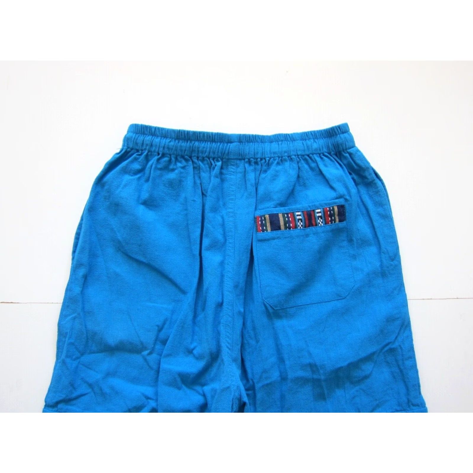 Vintage VINTAGE Unbranded 100% Cotton Blue Pocket Cargo Bermuda Culotte Shorts Women S-M Size 28" / US 6 / IT 42 - 5 Thumbnail