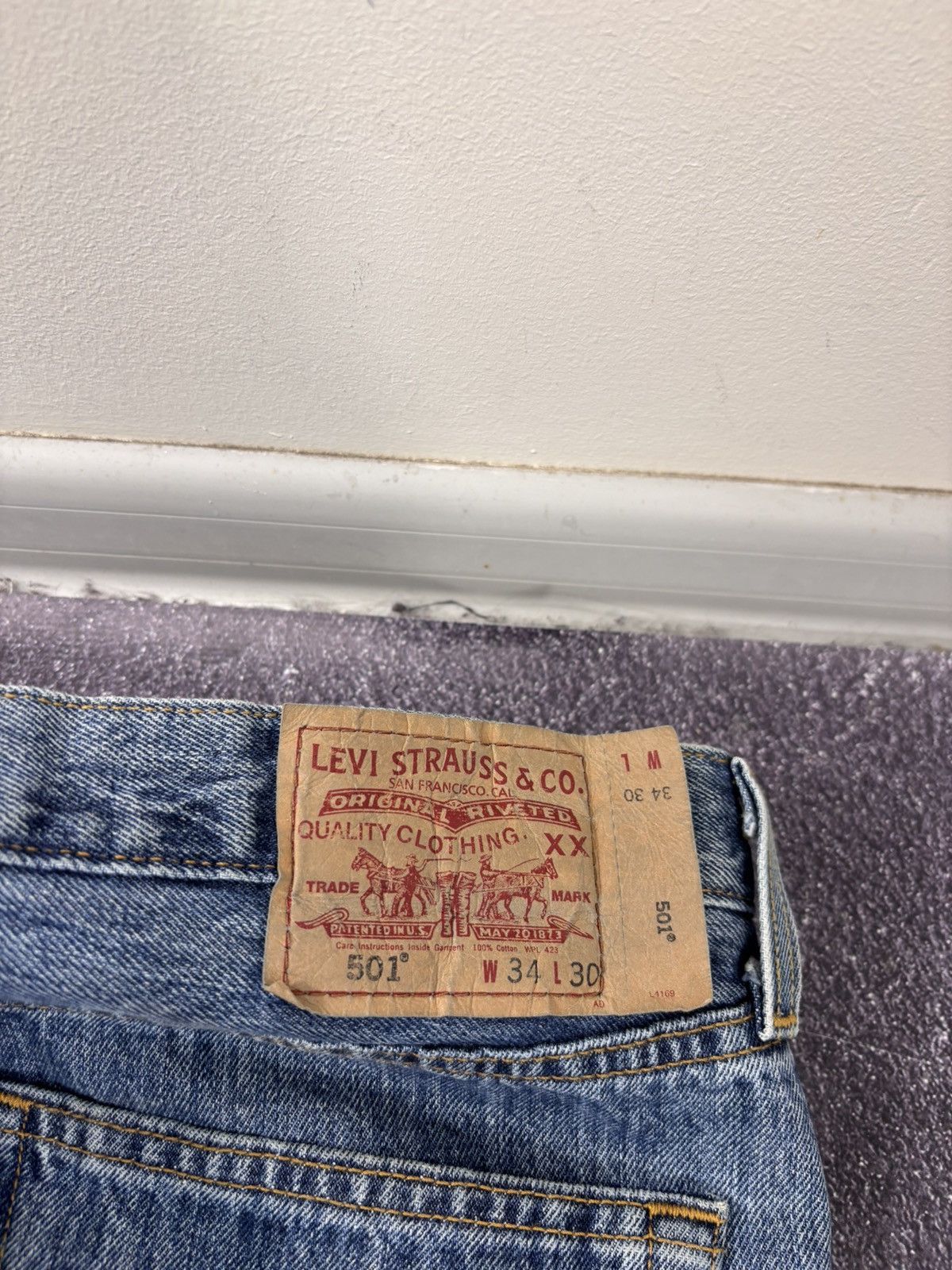 Levi's Vintage Levi’s 501 Men’s Blue USA Hype Denim Jeans Size US 34 / EU 50 - 7 Thumbnail