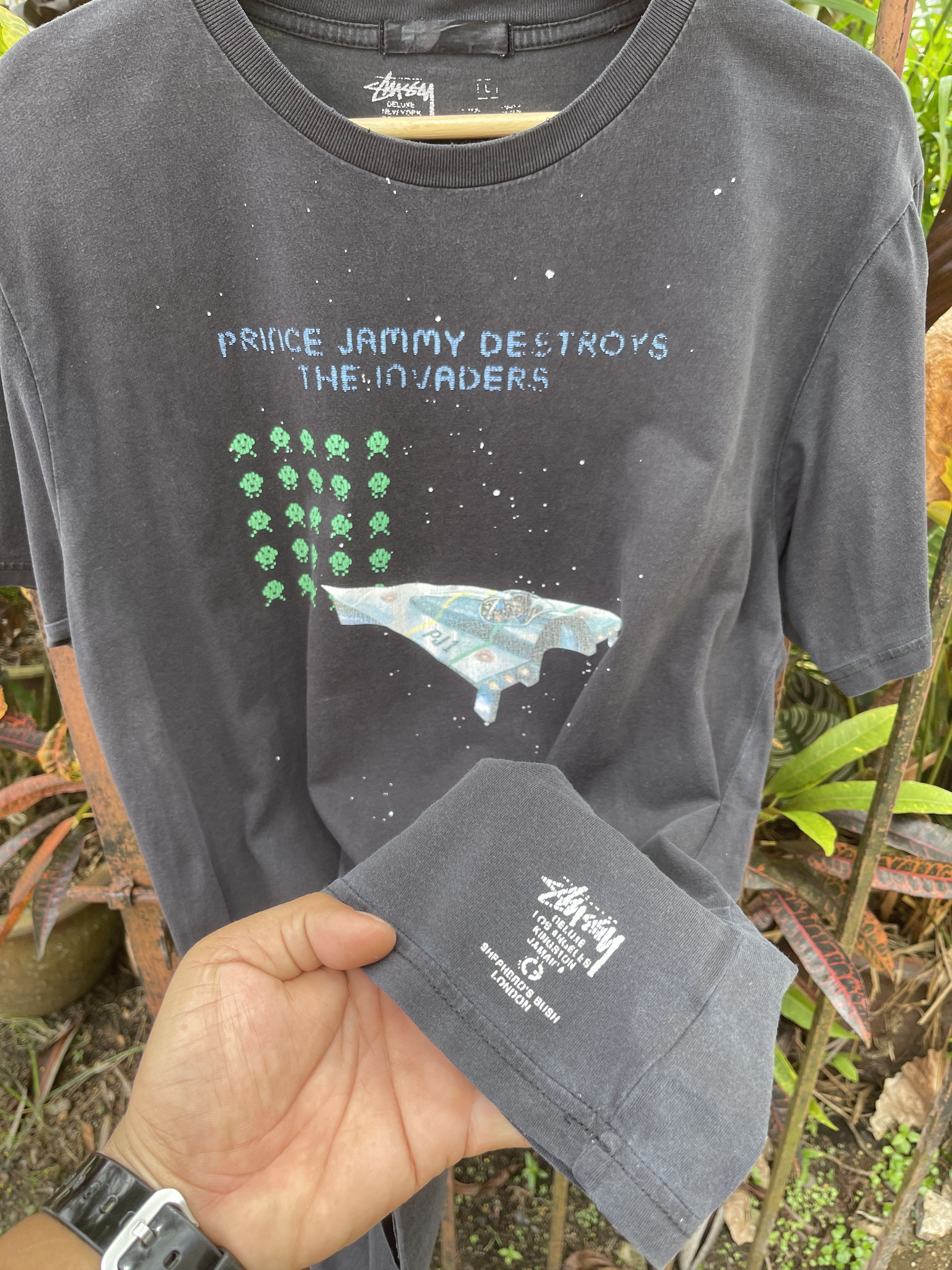 Rap Tees Last Drop🔥Rare🔥Vtg STUSSY x Prince Jammy Sun Faded T-Shirt Size US L / EU 52-54 / 3 - 1 Thumbnail