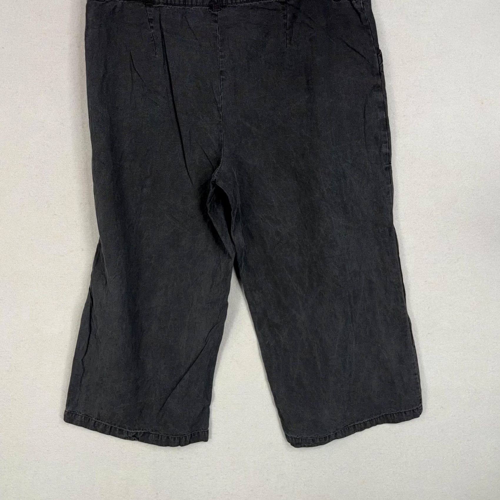 AVEC LES FILLES Avec Les Filles Pants Womens 14 Gray Lyocell Wide Leg Capri Cropped Pockets Boho 90s Style Mens Women Girls Size 36" / US 14 / IT 50 - 6 Thumbnail