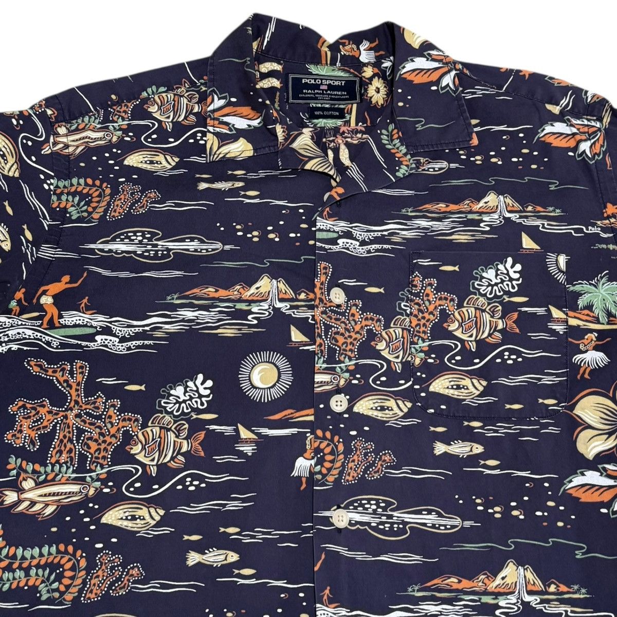 Polo Ralph Lauren Polo Sport Ralph Lauren Fish Coral Ocean Button Up Shirt L Size US L / EU 52-54 / 3 - 2 Thumbnail