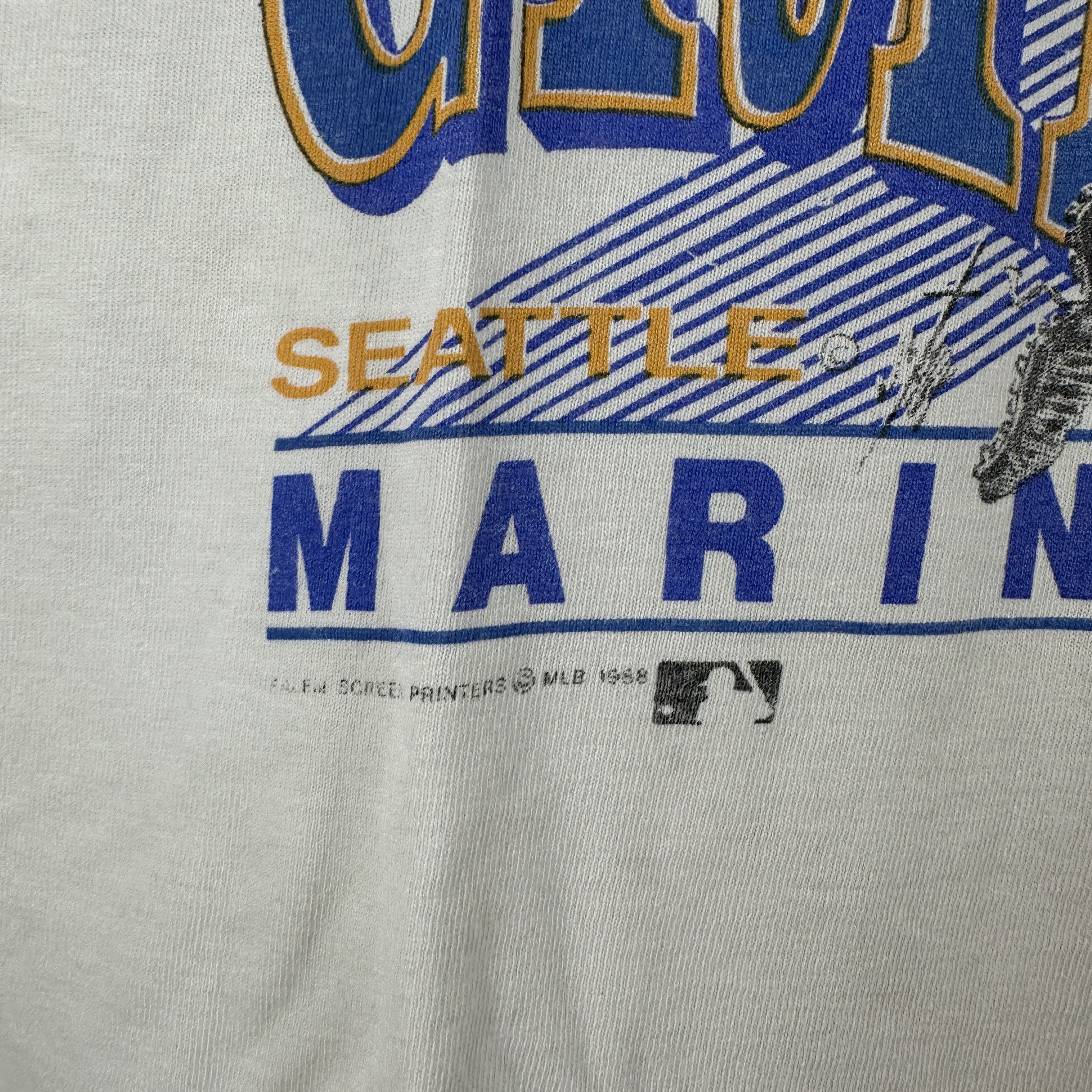 Vintage ​1988 Ken Griffey Jr Seattle Mariners MLB Caricature T-shirt Size US S / EU 44-46 / 1 - 4 Thumbnail