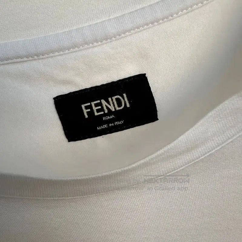 Fendi Fendi White Cotton Graphic Men's T-Shirt . Size US S / EU 44-46 / 1 - 3 Thumbnail
