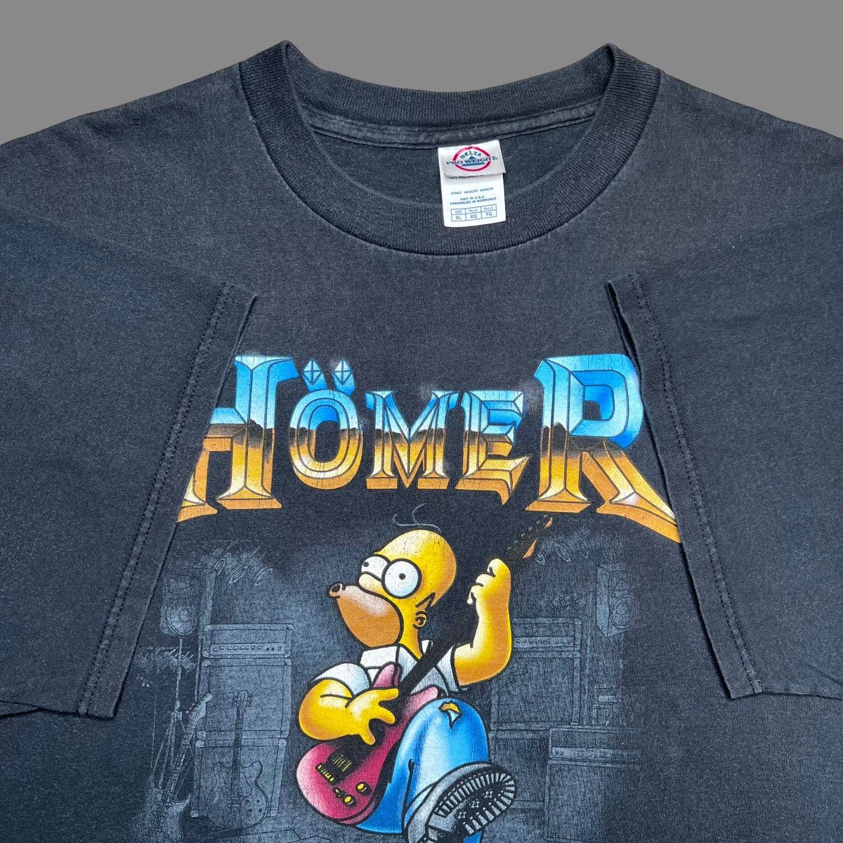 Vintage Vtg 2000s The Simpsons Homer Rock Band Parody Cartoon Tee | Grailed