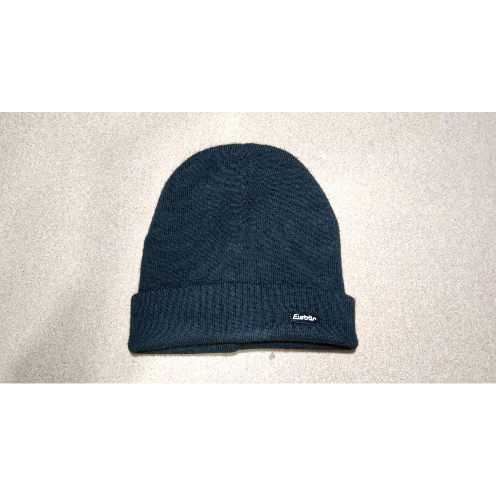 Vintage Eisbär Beanie Hat One Size Thermal Water Resistant Quick Dry Knit Black Beanie Mens Womens Adults Casual Travel: Unisex Black Beanie Hat (One Size) Size ONE SIZE - 2 Thumbnail