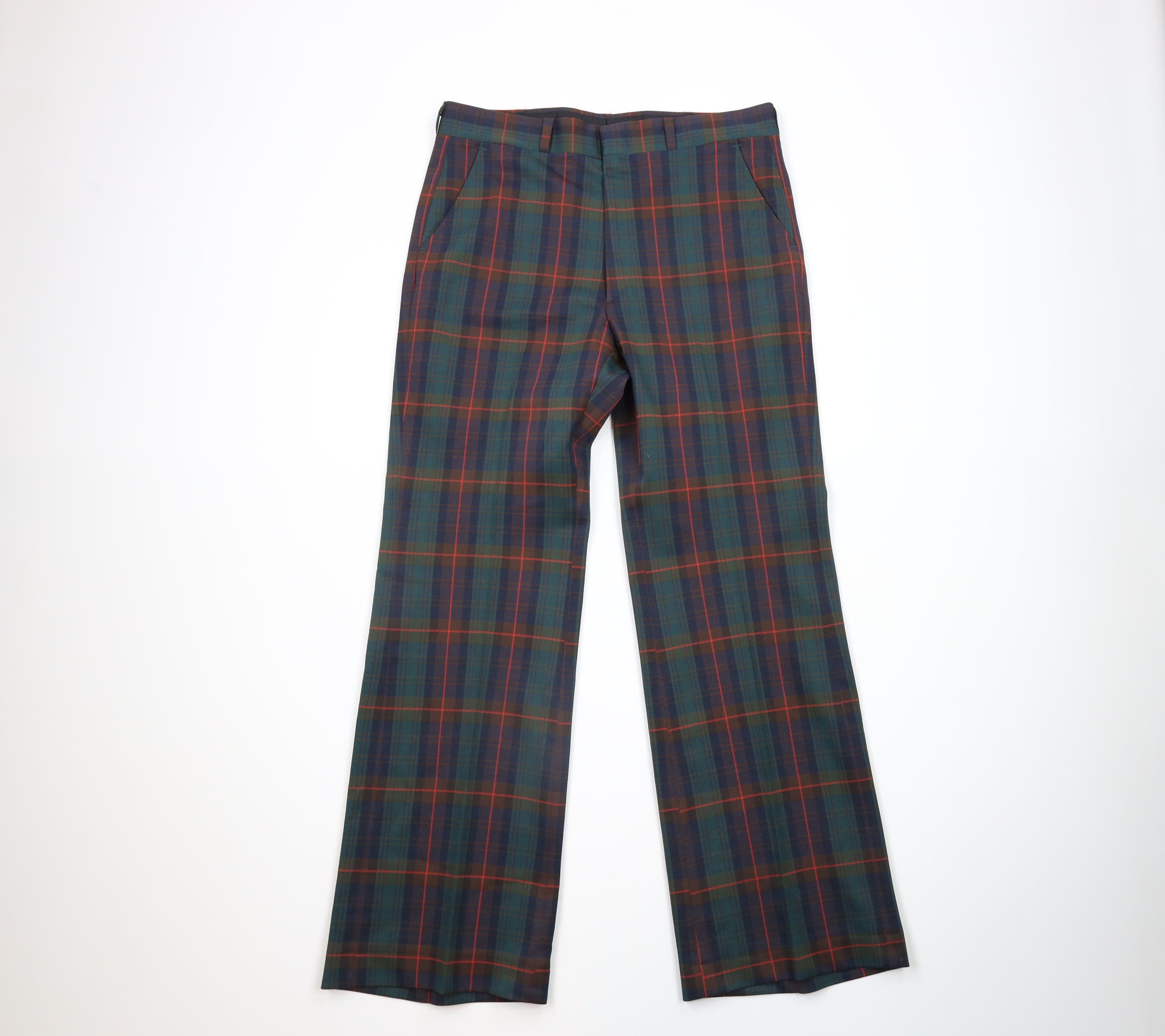 Vintage Vintage 60s 70s Streetwear Bell Bottoms Pants Rainbow Plaid Size US 32 / EU 48 - 1 Thumbnail