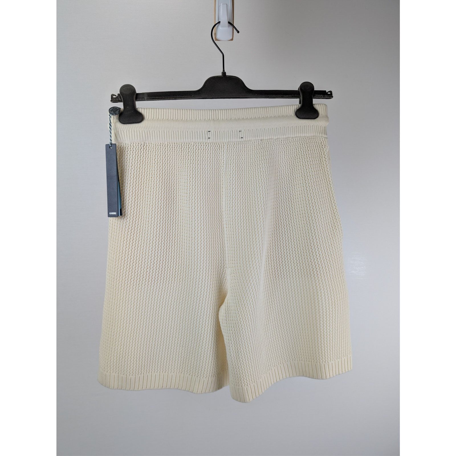 Amiri o1rshd1 Amiri Crochet Mesh Short Shorts in Ivory Size US 30 / EU 46 - 10 Thumbnail
