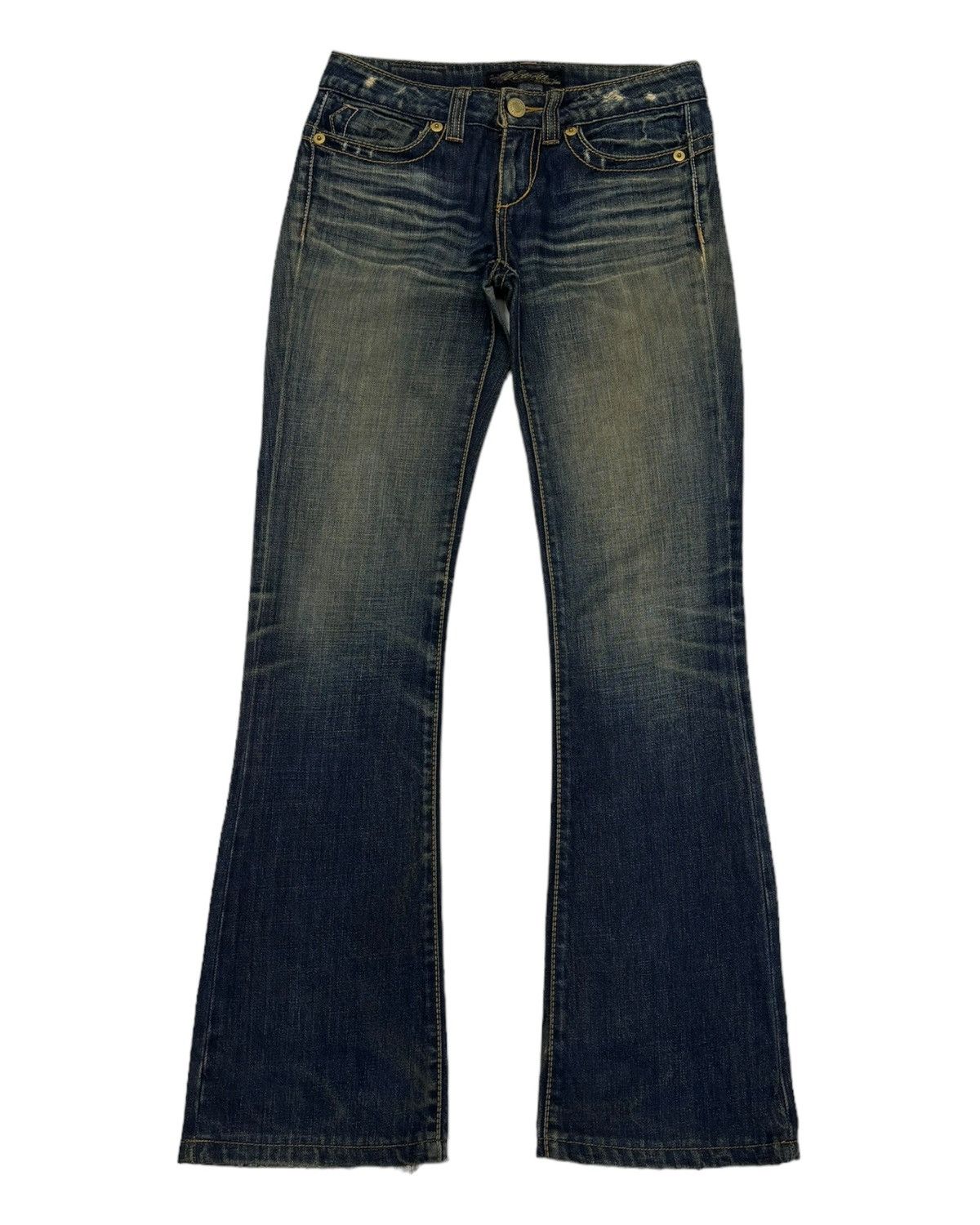If Six Was Nine FLARE JEANS RUSTY LEE COOPER BOOTCUT DENIM JEANS Size 28" / US 6 / IT 42 - 5 Thumbnail