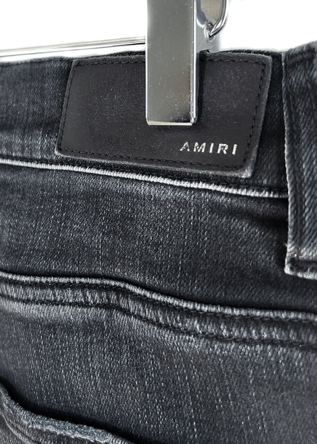 Amiri Amiri Washed Black Shotgun Distressed Jeans Size US 32 / EU 48 - 7 Thumbnail