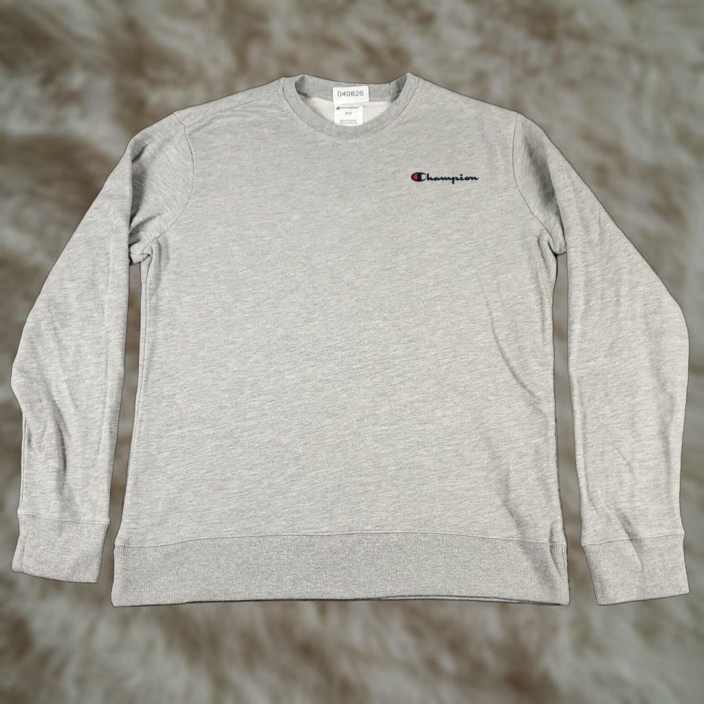 Champion Champion Mens Medium Gray Crew Neck Pullover Sweater Cotton Blend Size US M / EU 48-50 / 2 - 1 Thumbnail