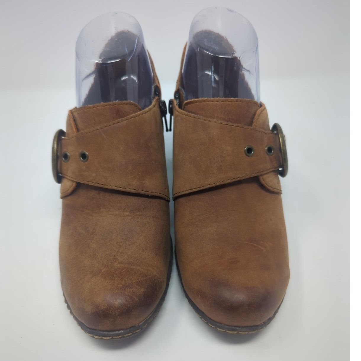 Boc BOC Brown Zip Up Buckle Block Heel Ankle Booties Size 8 Size US 8 / IT 38 - 3 Thumbnail