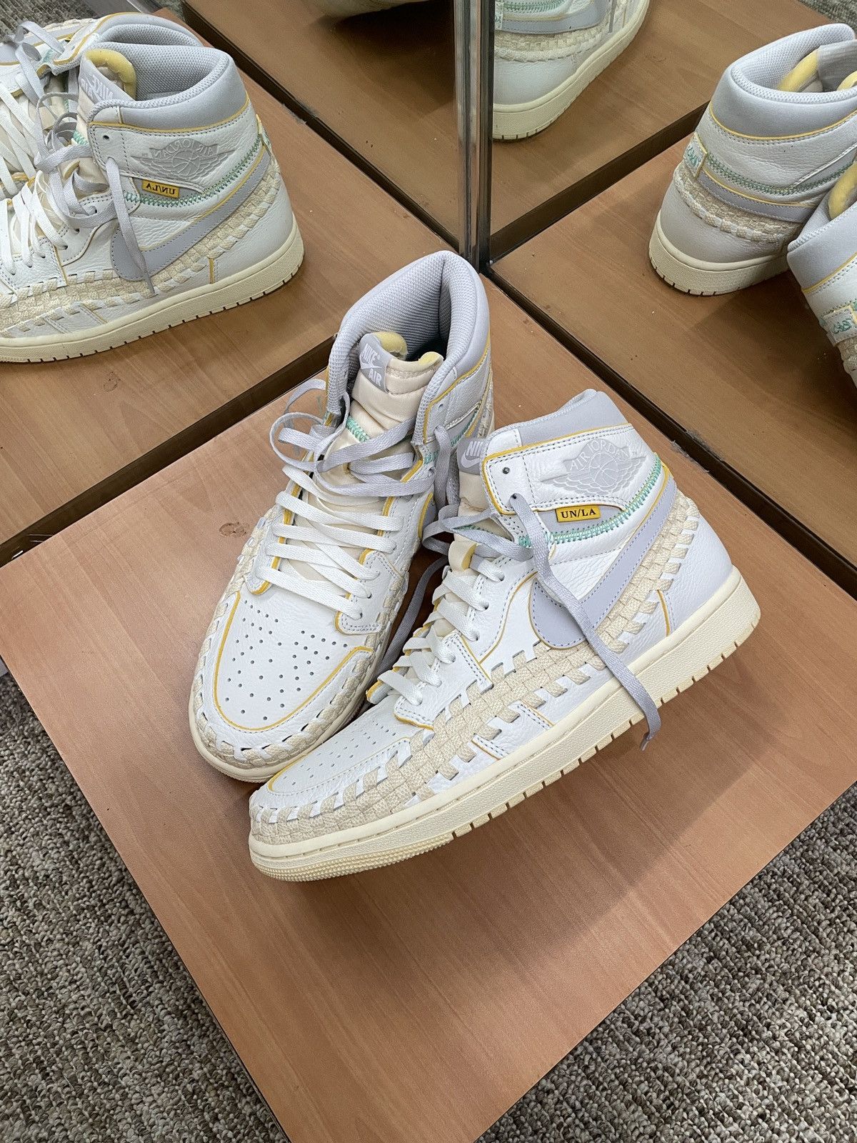image of Jordan Nike Air Jordan 1 Union Shoes in White, Men's (Size 10.5)