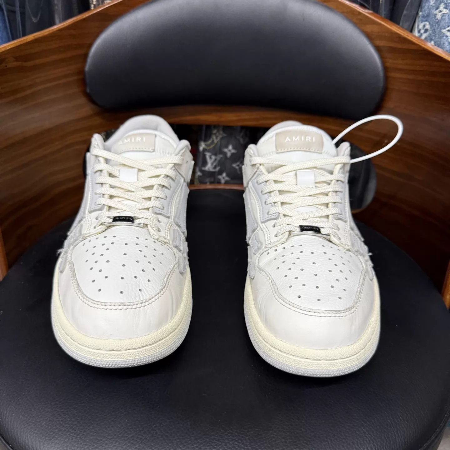 Amiri Amiri Gray White Distressed 43 Shoes Size US 10 / EU 43 - 2 Thumbnail