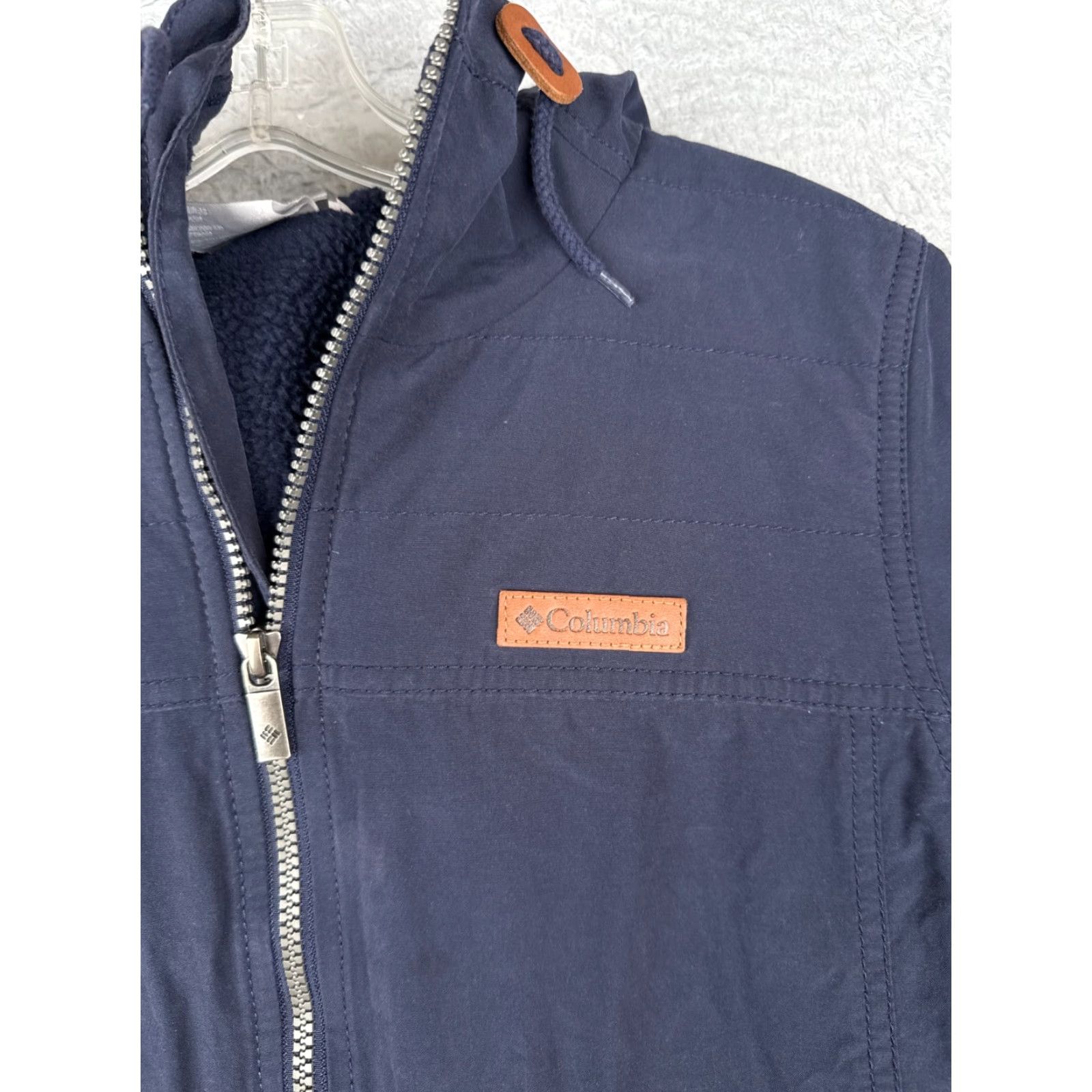 Vintage Columbia Jacket Women S Blue Chatfield Hill Sherpa-Lined Full Zip Hooded Size S / US 4 / IT 40 - 6 Thumbnail