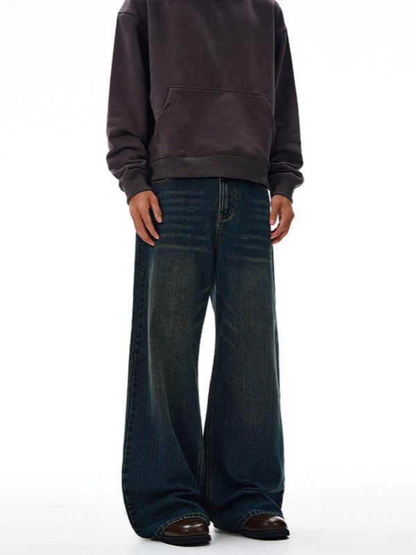 Japanese Brand American retro whiskered loose straight leg jeans Size US 32 / EU 48 - 3 Thumbnail