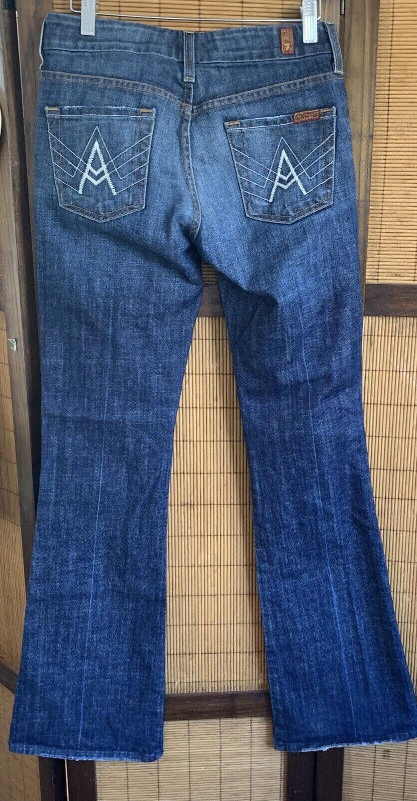 7 For All Mankind 7 For All Mankind Jeans A Pocket Cotton Blend Flare Size 26 Size 42" / US 20 - 3 Thumbnail