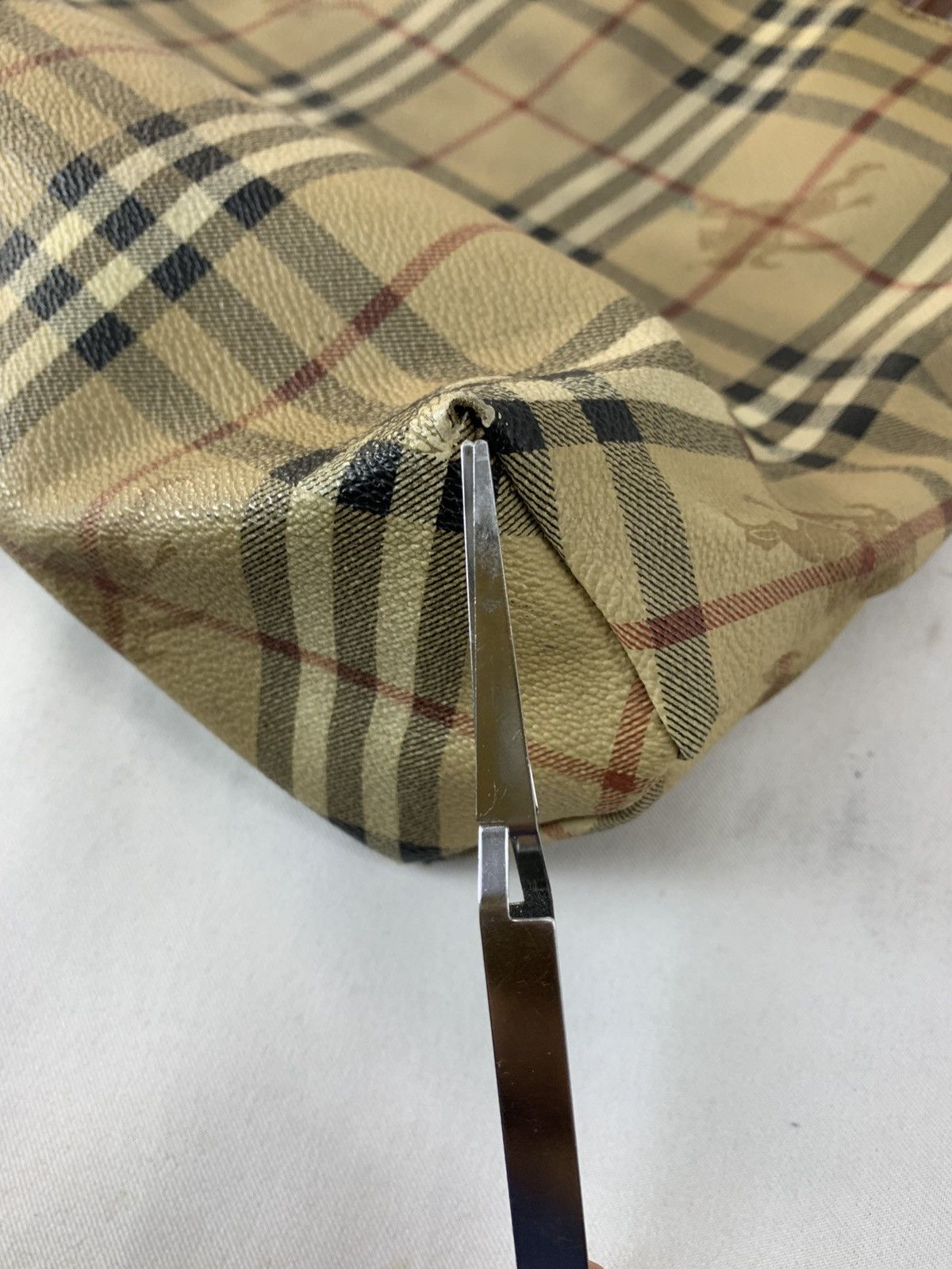 Burberry 90s Burberrys London Leather Tote Bag Nova Checked Monogram Size ONE SIZE - 14 Thumbnail