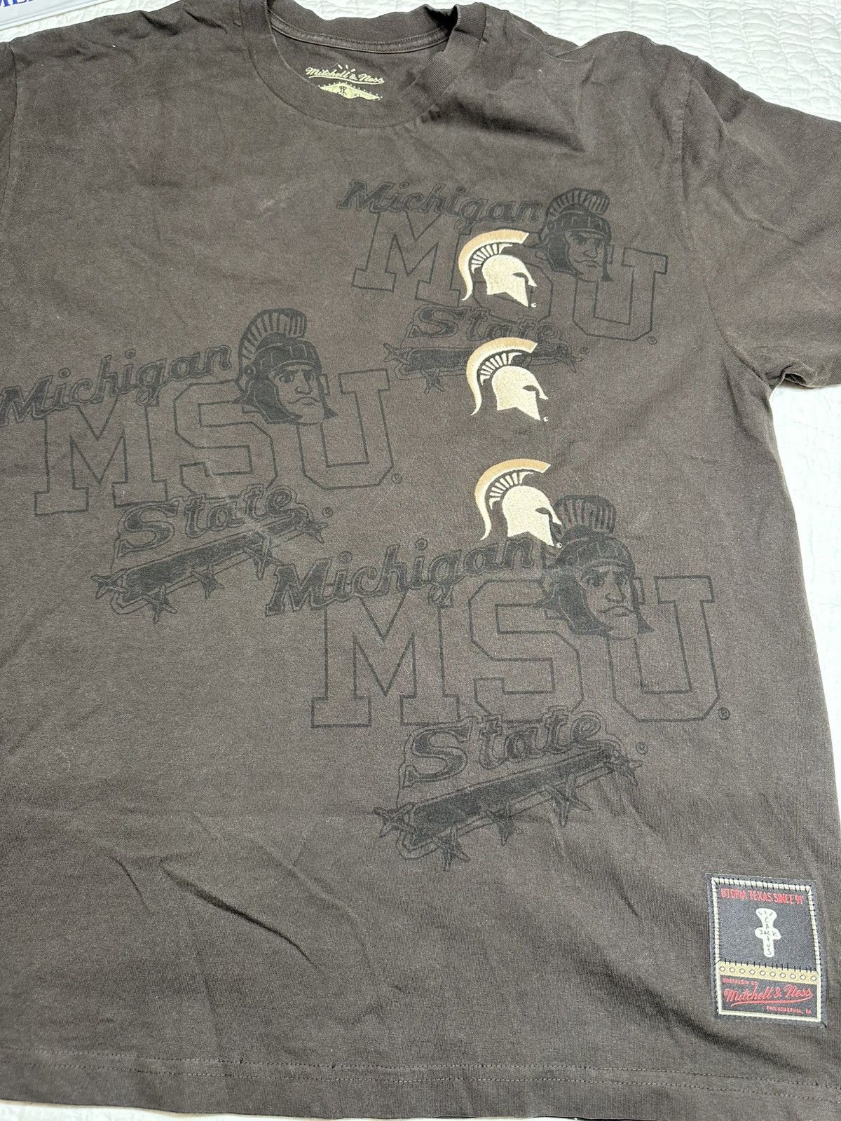 Mitchell & Ness × Travis Scott TRAVIS SCOTT MSU COLLAB TEE/ MITCHELL AND NESS XL RARE Size US XL / EU 56 / 4 - 3 Thumbnail
