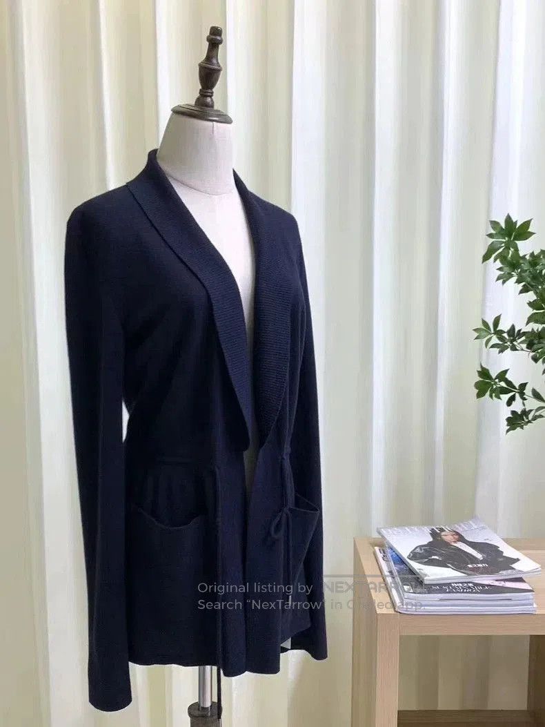 Loro Piana Loro Piana Cashmere Drawstring Cardigan. Size US M / EU 48-50 / 2 - 6 Thumbnail