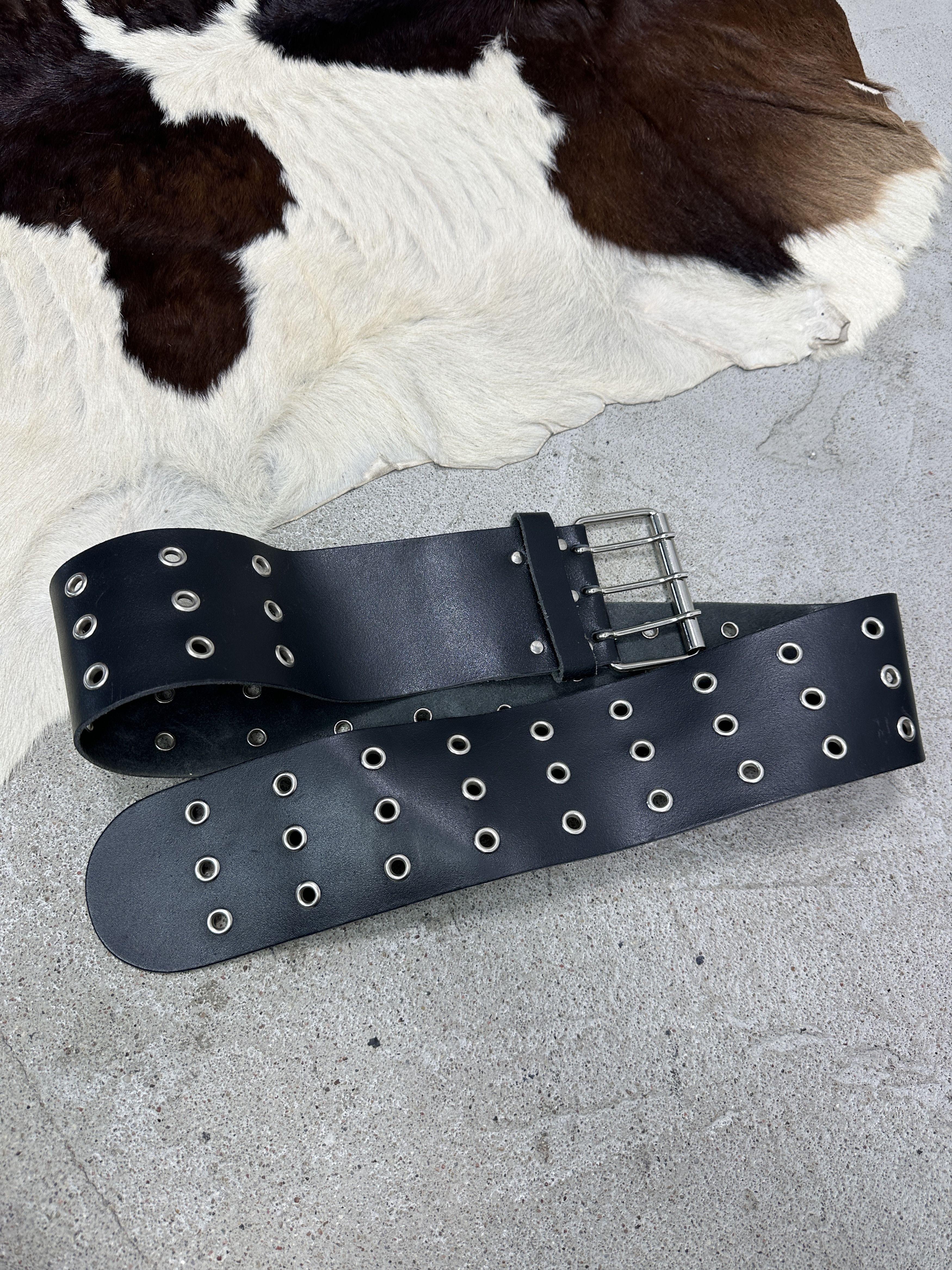 Vintage Vintage Avant Garde Opium Wide Leather Belt Y2K Size ONE SIZE - 2 Thumbnail