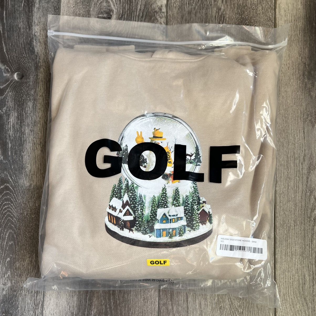 Golf Wang × Tyler The Creator New Golf Wang Holiday Store 2023 Snowglobe Hoodie Sand Sz M Size US M / EU 48-50 / 2 - 1 Thumbnail