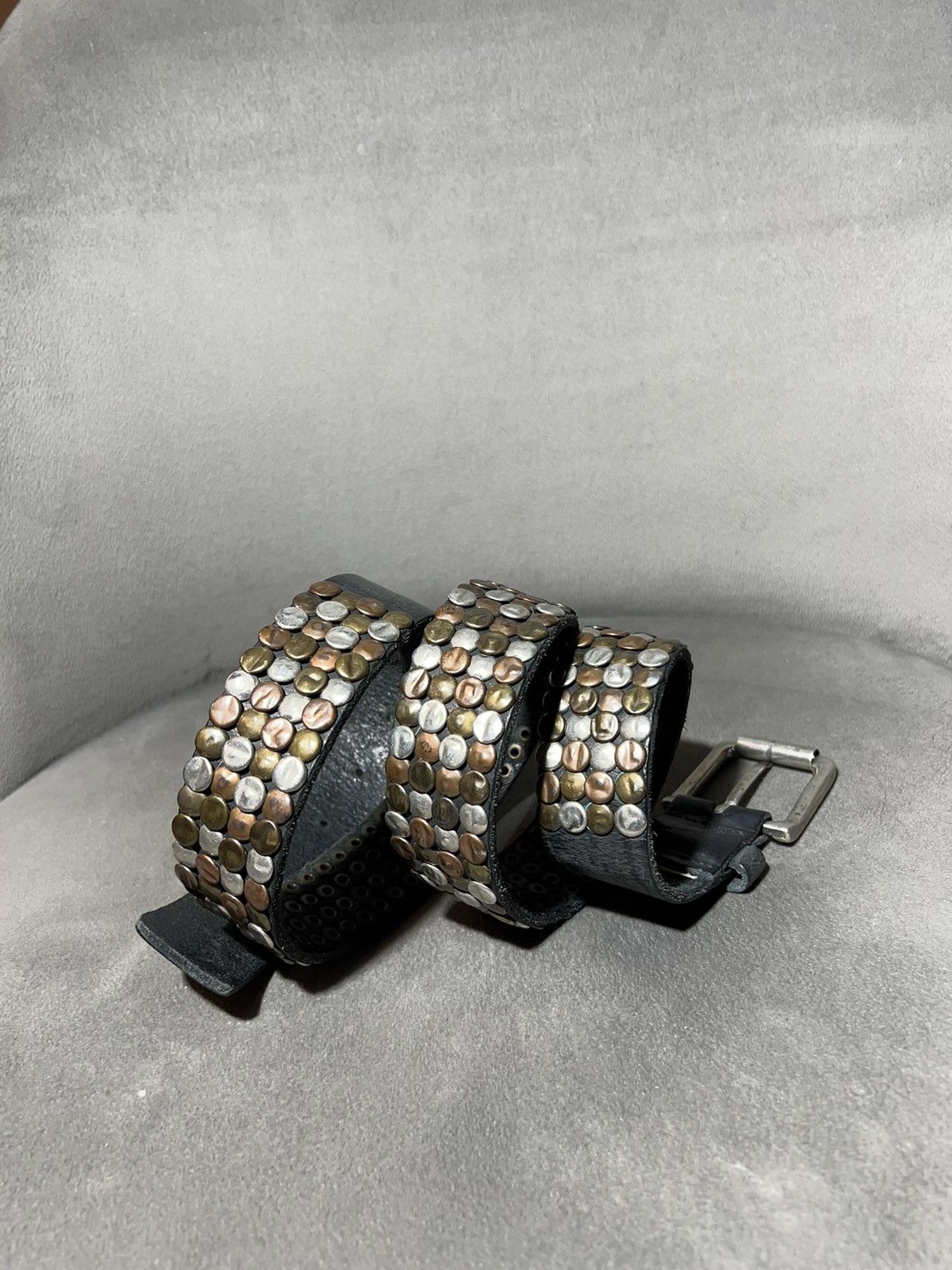 If Six Was Nine × Vintage Y2K Vintage Leather Belt BB Simon Style Size ONE SIZE - 2 Thumbnail