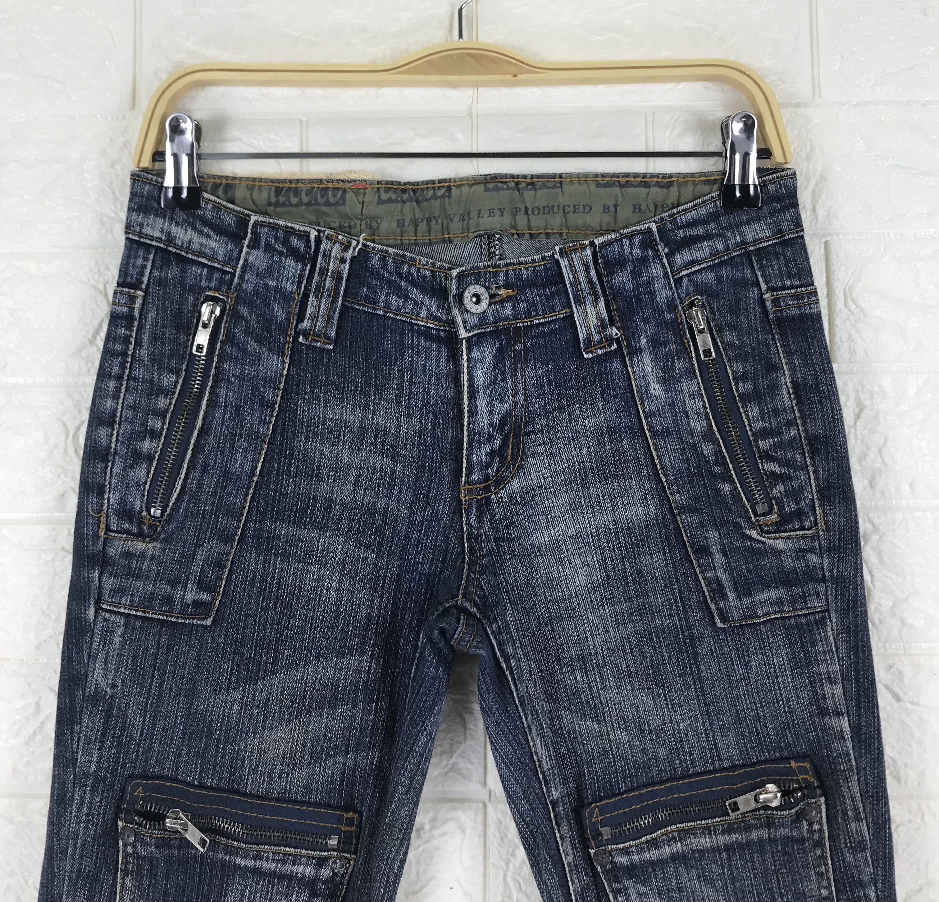 Japanese Brand Vintage Japanese Flare Jeans Bush Bell Bottom Denim Size 29" - 2 Thumbnail