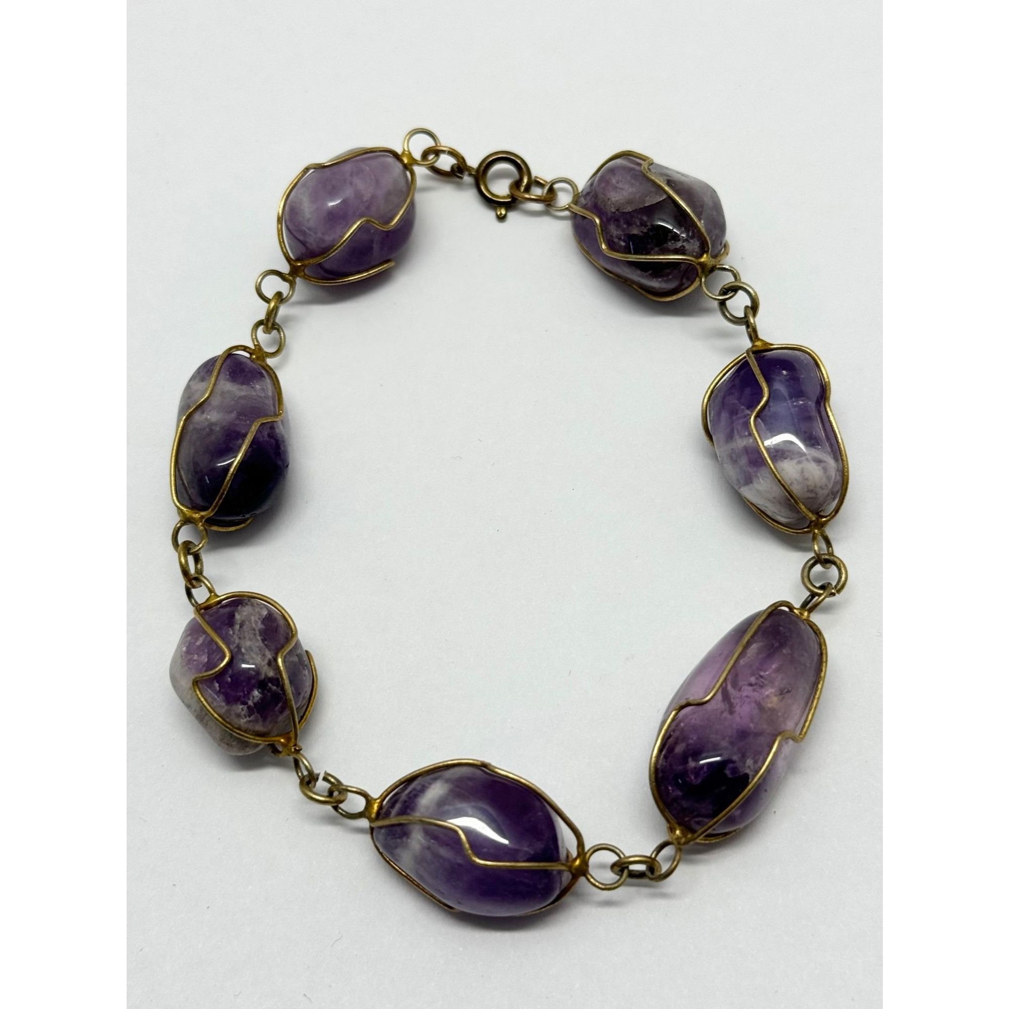 Vintage Vintage caged wrapped amethyst stone bracelet Size ONE SIZE - 3 Thumbnail