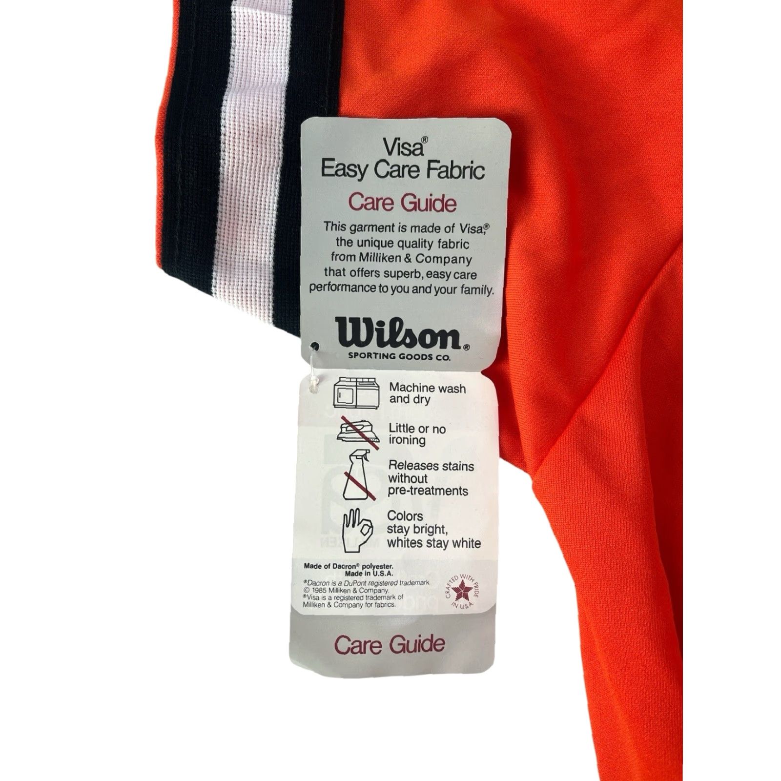 Wilson VINTAGE Wilson T-Shirt Mens L Orange 90s USA Made Short Sleeve V-Neck NOS NWT Athletic Tee Shirts Size US L / EU 52-54 / 3 - 3 Thumbnail
