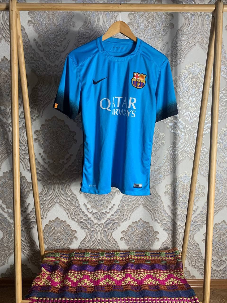Pre-owned Nike X Soccer Jersey Vintage Nike Fc Barcelona Soccer Jersey Messi Y2k Very In Blue
