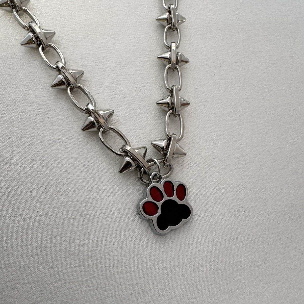 Other Cat Paw Pendant Necklace for Women Men,Hip Hop Unisex Style Size ONE SIZE - 2 Thumbnail