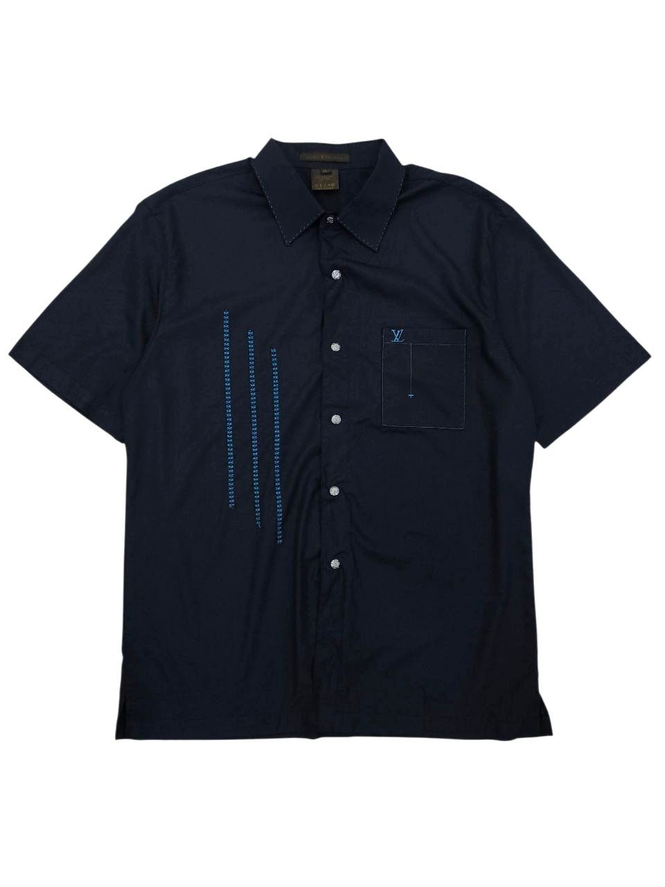 Louis Vuitton Louis Vuitton Embroidered Snap On Button Shirt Size US XL / EU 56 / 4 - 1 Thumbnail