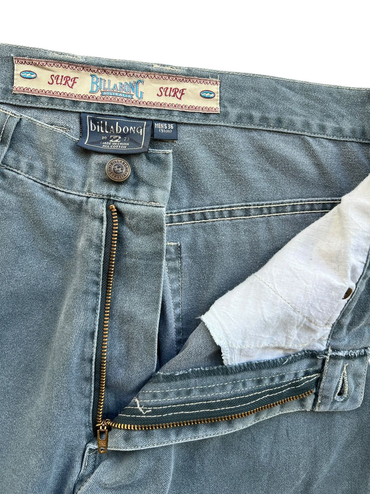Billabong Rare🔥 Vintage 90s Billabong Australia Denim Jeans 35x33 .5 Size US 35 - 6 Thumbnail