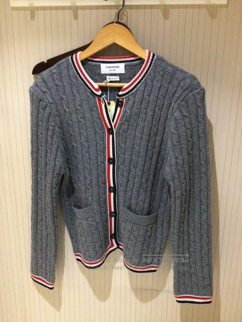 Thom Browne Thom Browne Gray Cable Knit Cardigan Size US XS / EU 42 / 0 - 1 Thumbnail