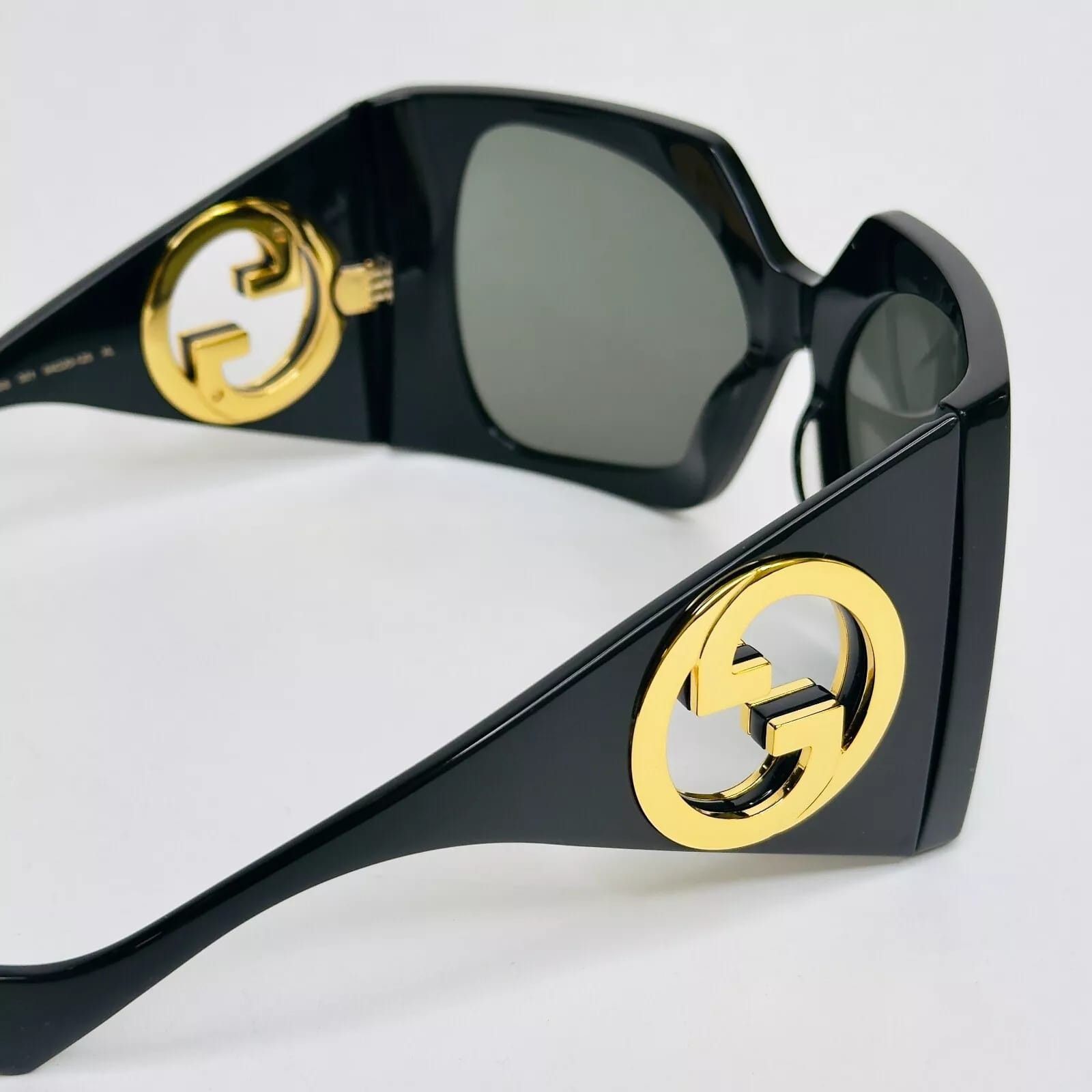 Gucci GUCCI 1255 Black Gold Logo Gg1255S Oversized Mask Wrap 001 Size ONE SIZE - 3 Thumbnail